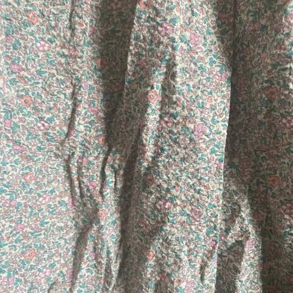 Moodie Ditsy Floral Long Sleeve Blouse M Keyhole Back Boho Hippie Peasant - Picture 6 of 12